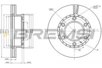 BREMSI CD8459V - Disco de freno