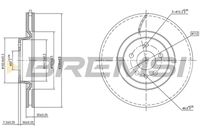 BREMSI CD8597V - Disco de freno