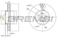 BREMSI CD8625VRD - Disco de freno