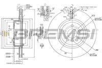 BREMSI CD8627V - Espesor de disco de frenos [mm]: 30<br>Número de orificios: 5<br>Altura [mm]: 66<br>Diámetro de centrado [mm]: 67<br>Diámetro exterior [mm]: 348<br>Espesor mínimo [mm]: 28,4<br>Lado de montaje: Eje delantero<br>Tipo de disco de frenos: ventilado<br>