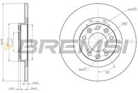 BREMSI CD8654S - Disco de freno