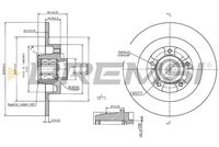 BREMBO 08C74227 - Disco de freno - PRIME LINE - With Bearing Kit