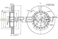 BREMSI CD7279V - Lado de montaje: Eje delantero<br>Tipo de disco de frenos: ventilación interna<br>Espesor de disco de frenos [mm]: 20<br>Número de orificios: 4<br>Artículo complementario / información complementaria 2: con tornillos<br>Altura [mm]: 41<br>Diámetro de centrado [mm]: 59<br>Diámetro exterior [mm]: 236<br>Superficie: revestido<br>Espesor mínimo [mm]: 18<br>Par apriete [Nm]: 120<br>