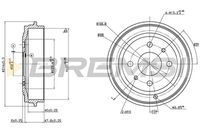 BREMBO 14675510 - Lado de montaje: Eje trasero<br>Diámetro interior de tambor de freno [mm]: 180<br>Diámetro exterior del tambor de freno [mm]: 214<br>H tamb. freno interna [mm]: 40<br>H tamb. freno total [mm]: 54<br>corona de agujeros - Ø [mm]: 98<br>Número de orificios: 4<br>Diámetro de centrado [mm]: 59<br>