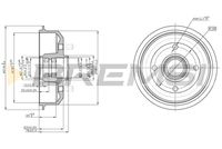 BREMBO 14724610 - Tambor de freno - ESSENTIAL LINE