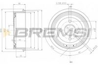 BREMBO 14471910 - año construcción hasta: 09/2003<br>Dinámica de frenado / conducción: para vehículos sin ABS<br>Lado de montaje: Eje trasero<br>Diámetro interior de tambor de freno [mm]: 200<br>Diámetro exterior del tambor de freno [mm]: 242<br>H tamb. freno interna [mm]: 52<br>H tamb. freno total [mm]: 81<br>corona de agujeros - Ø [mm]: 100<br>Número de orificios: 4<br>Diámetro de centrado [mm]: 50,2<br>