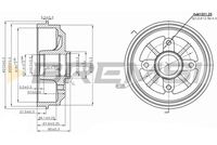 BREMBO 14709310 - año construcción hasta: 12/2006<br>Lado de montaje: Eje trasero<br>Diámetro interior de tambor de freno [mm]: 203<br>Diámetro exterior del tambor de freno [mm]: 247<br>H tamb. freno interna [mm]: 46<br>H tamb. freno total [mm]: 71,5<br>corona de agujeros - Ø [mm]: 108<br>Número de orificios: 4<br>Diámetro de centrado [mm]: 51,98<br>Artículo complementario / información complementaria 2: con cojinete rueda<br>Artículo complementario / información complementaria 2: con anillo sensor ABS<br>