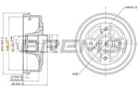 BREMSI CR5168 - Tambor de freno