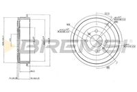 BREMBO 14712620 - año construcción hasta: 09/2001<br>Lado de montaje: Eje trasero<br>Diámetro interior de tambor de freno [mm]: 203,2<br>Diámetro exterior del tambor de freno [mm]: 249,5<br>H tamb. freno interna [mm]: 48<br>H tamb. freno total [mm]: 61<br>corona de agujeros - Ø [mm]: 98<br>Número de orificios: 4<br>Diámetro de centrado [mm]: 59<br>