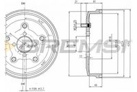 BREMBO 14A68810 - Tambor de freno - ESSENTIAL LINE