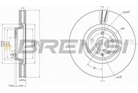 BREMSI CD8598V - Disco de freno