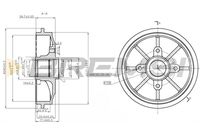 BREMBO 14709310 - año construcción hasta: 12/2006<br>Lado de montaje: Eje trasero<br>Diámetro interior de tambor de freno [mm]: 203<br>Diámetro exterior del tambor de freno [mm]: 247<br>H tamb. freno interna [mm]: 46<br>H tamb. freno total [mm]: 71,5<br>corona de agujeros - Ø [mm]: 108<br>Número de orificios: 4<br>Diámetro de centrado [mm]: 51,98<br>Artículo complementario / información complementaria 2: con cojinete rueda<br>Artículo complementario / información complementaria 2: con anillo sensor ABS<br>