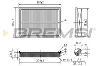 BREMSI FA0125 - Código de motor: Z 13 DT<br>Código de motor: Y 13 DT<Ecotec><br>año construcción hasta: 09/2007<br>para OE N°: 95523264<br>Tipo de filtro: Cartucho filtrante<br>Longitud [mm]: 290<br>Ancho [mm]: 207<br>Altura [mm]: 41<br>