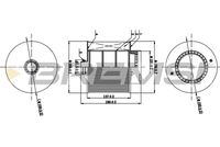 BREMSI FA0529 - Tipo de filtro: Cartucho filtrante<br>Diámetro exterior [mm]: 166<br>Altura [mm]: 191,6<br>