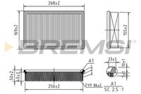 BREMSI FA0569 - Filtro de aire