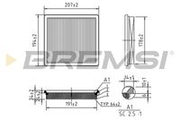 BREMSI FA0581 - Filtro de aire