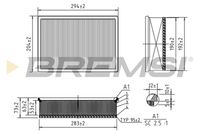 BREMSI FA0621 - Código de motor: M9T 702<br>año construcción desde: 09/2014<br>Tipo de filtro: Cartucho filtrante<br>Longitud [mm]: 291<br>Ancho [mm]: 202<br>Altura [mm]: 62,3<br>