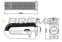 BREMSI FA0631 - año construcción hasta: 08/2014<br>para OE N°: 651 094 01 04<br>año construcción desde: 09/2014<br>Tipo de filtro: Cartucho filtrante<br>Longitud [mm]: 350,3<br>Ancho [mm]: 176,1<br>Altura [mm]: 96<br>