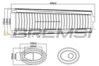 BREMSI FA0646 - Tipo de filtro: Cartucho filtrante<br>Longitud [mm]: 674<br>Ancho [mm]: 134<br>Altura [mm]: 45<br>Cantidad: 1<br>