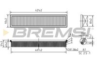 BREMSI FA1020 - Filtro de aire