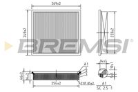 BREMSI FA1028 - Filtro de aire