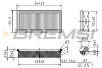 BREMSI FA1030 - Filtro de aire