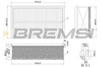 BREMSI FA1032 - Filtro de aire