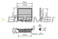 BREMSI FA1045 - Filtro de aire