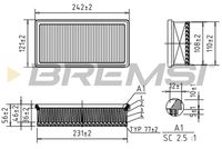 BREMSI FA1067 - Filtro de aire