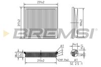 BREMSI FA1126 - Filtro de aire