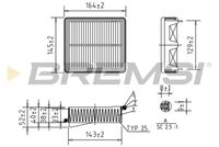 BREMSI FA1135 - Filtro de aire