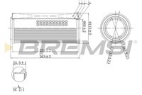 BREMSI FA1140 - Filtro de aire