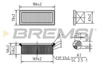 BREMSI FA1155 - Filtro de aire