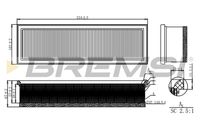 BREMSI FA1160 - Filtro de aire