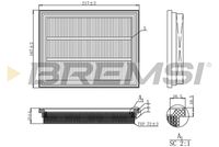 BREMSI FA1162 - Filtro de aire