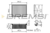 BREMSI FA1164 - Filtro de aire