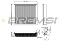 BREMSI FA1181 - Tipo de filtro: Cartucho filtrante<br>Longitud [mm]: 228<br>Ancho [mm]: 204,5<br>Altura [mm]: 42,3<br>Cantidad: 1<br>