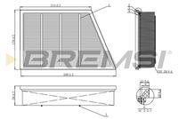 BREMSI FA1210 - año construcción desde: 09/2012<br>año construcción hasta: 08/2017<br>Tipo de filtro: Cartucho filtrante<br>Longitud [mm]: 288,5<br>Ancho [mm]: 179<br>Altura [mm]: 58,7<br>Cantidad: 1<br>