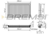 BREMSI FA1212 - Filtro de aire