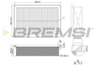 BREMSI FA1227 - Filtro de aire