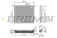 BREMSI FA1043 - Filtro de aire