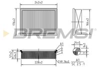 BREMSI FA1243 - Filtro de aire