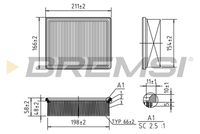 BREMSI FA1249 - año construcción hasta: 08/2000<br>Tipo de filtro: Cartucho filtrante<br>Longitud [mm]: 166<br>Ancho [mm]: 209<br>Altura [mm]: 57<br>Cantidad: 1<br>