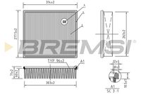 BREMSI FA1252 - año construcción hasta: 03/2000<br>Artículo complementario / información complementaria 2: sin indicación de mantenimiento<br>Tipo de filtro: Cartucho filtrante<br>Longitud [mm]: 276<br>Ancho [mm]: 317<br>Altura [mm]: 70<br>Cantidad: 1<br>