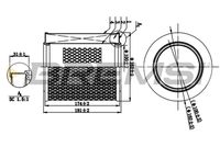 BREMSI FA1260 - año construcción hasta: 02/1994<br>Tipo de filtro: Cartucho filtrante<br>Diámetro exterior [mm]: 160<br>Diámetro 1 [mm]: 100<br>Altura [mm]: 178<br>