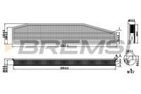 BREMSI FA1261 - Altura [mm]: 498<br>Tipo de filtro: Cartucho filtrante<br>Diámetro exterior [mm]: 155<br>Diámetro interior [mm]: 100<br>