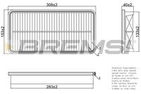 BREMSI FA1273 - Filtro de aire