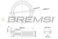 BREMSI FA2131 - Filtro de aire