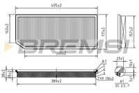 BREMSI FA1345 - Longitud [mm]: 345,5<br>Ancho [mm]: 135,5<br>Altura [mm]: 80<br>Tipo de filtro: Cartucho filtrante<br>