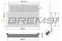 BREMSI FA1090 - Filtro de aire